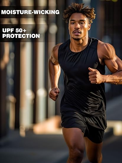 Wool Tank Top Men - Active Merino Wool Undershirt Moisture Wicking Breathable Anti-Odor Lightweight Base Layer