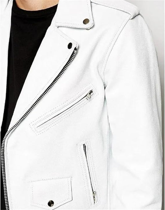 Men’s Sheepskin Leather Jacket Midweight Spring Casual Layered Coat